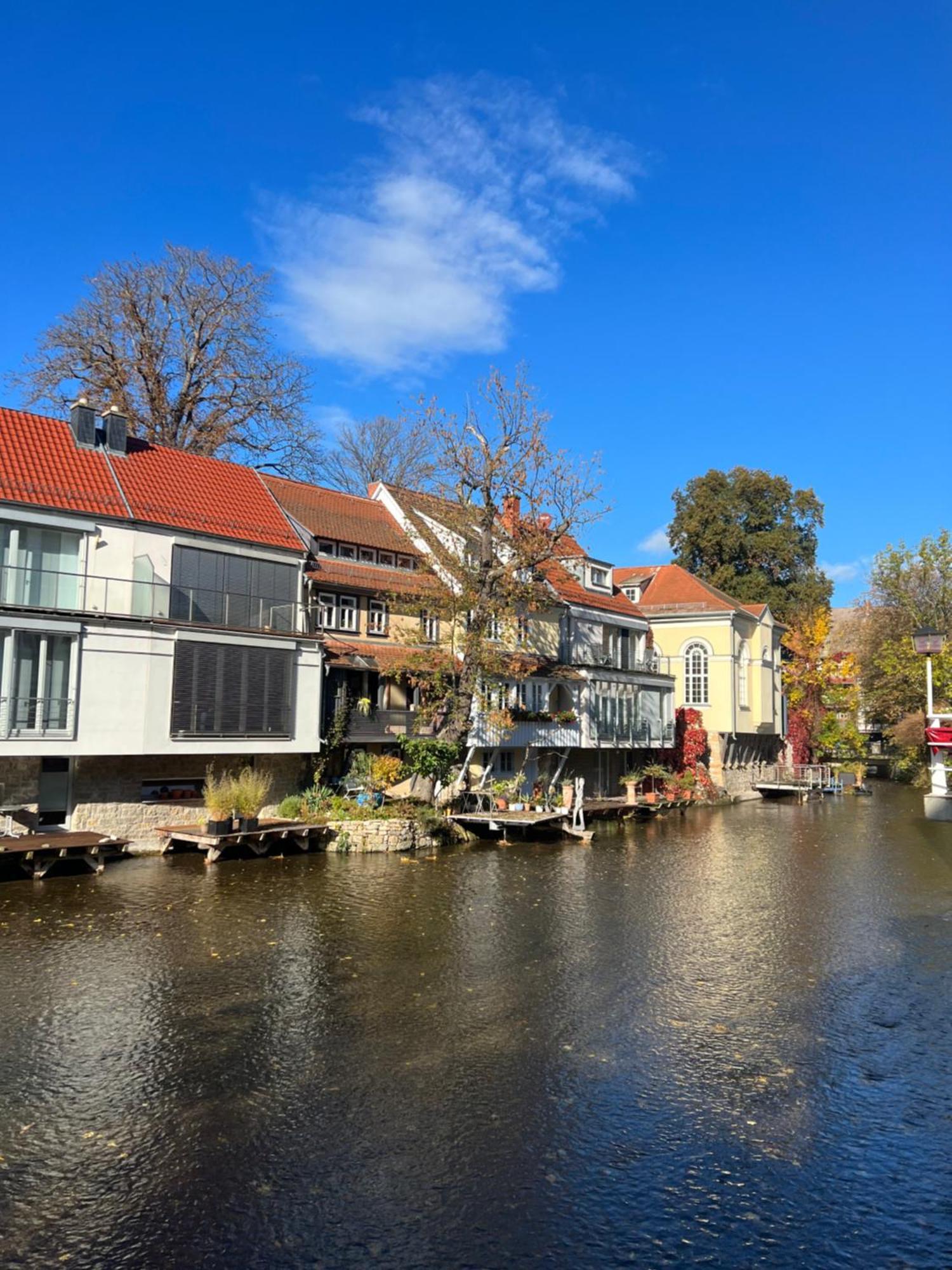 Ferienwohnung Schildblick Modernes Apartment Direkt In Der Altstadt Von Erfurt Nahe Der Kraemerbruecke - Beste Innenstadtlage 外观 照片